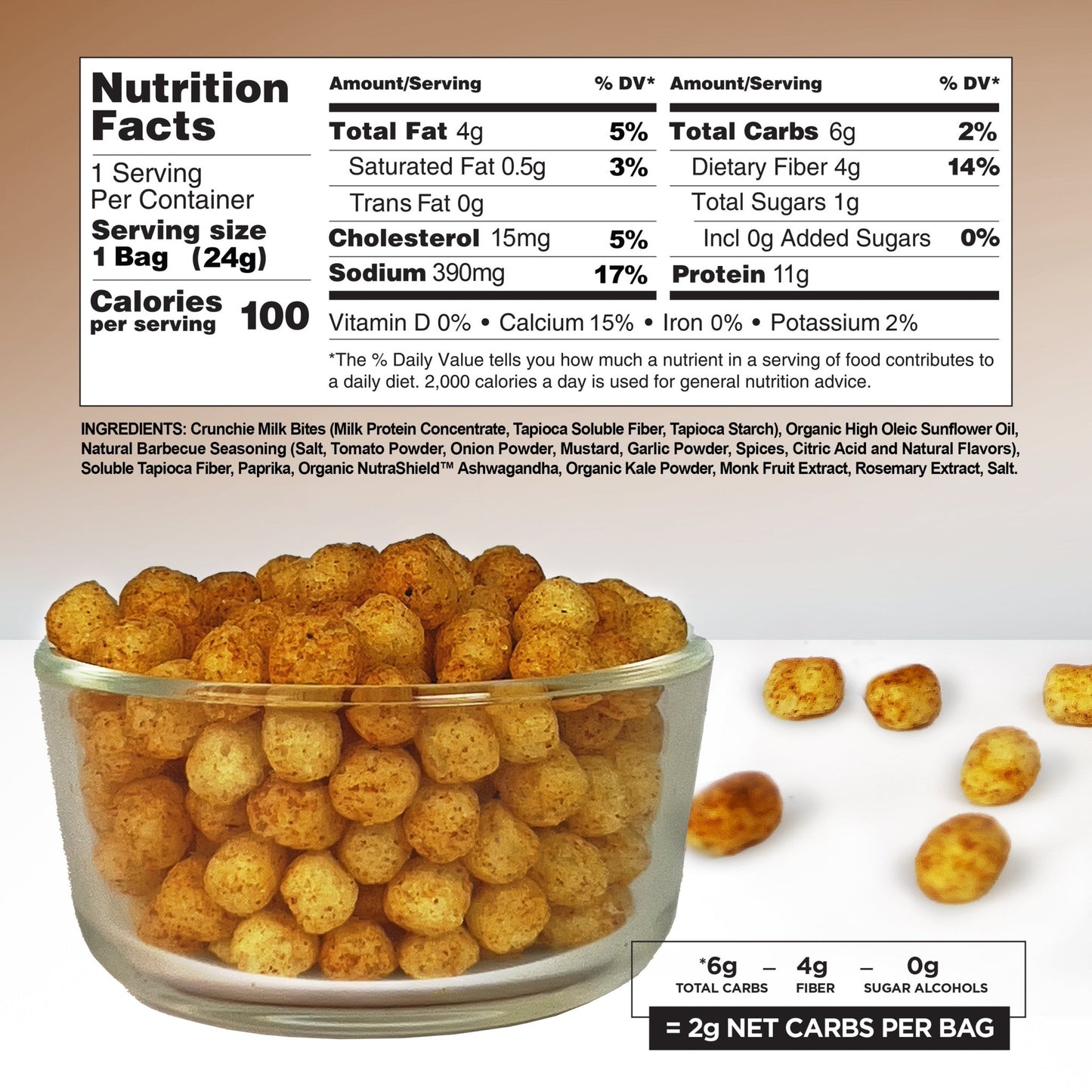 BBQ Protein Puffs - 100calsnacks
