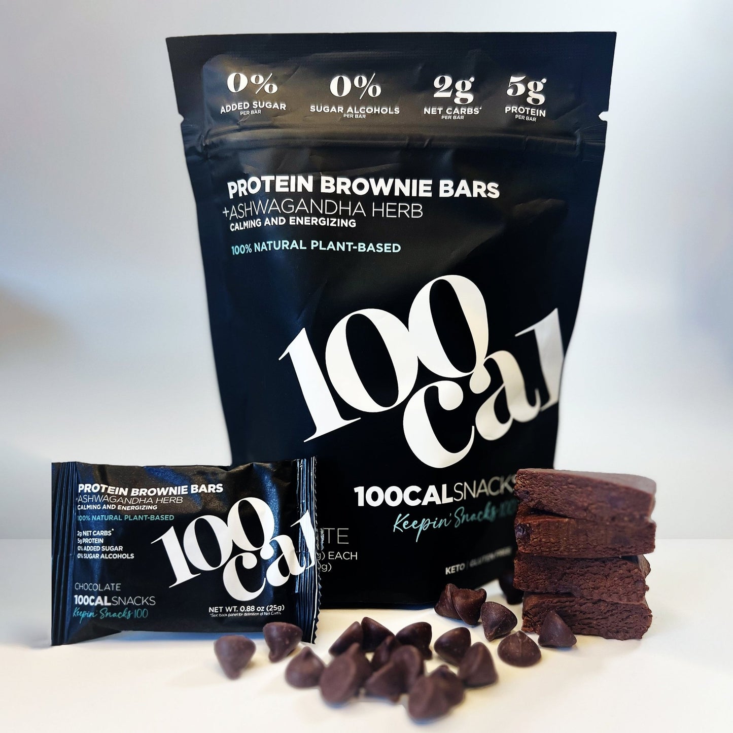 Chocolate Brownie Protein Bars - 100calsnacks