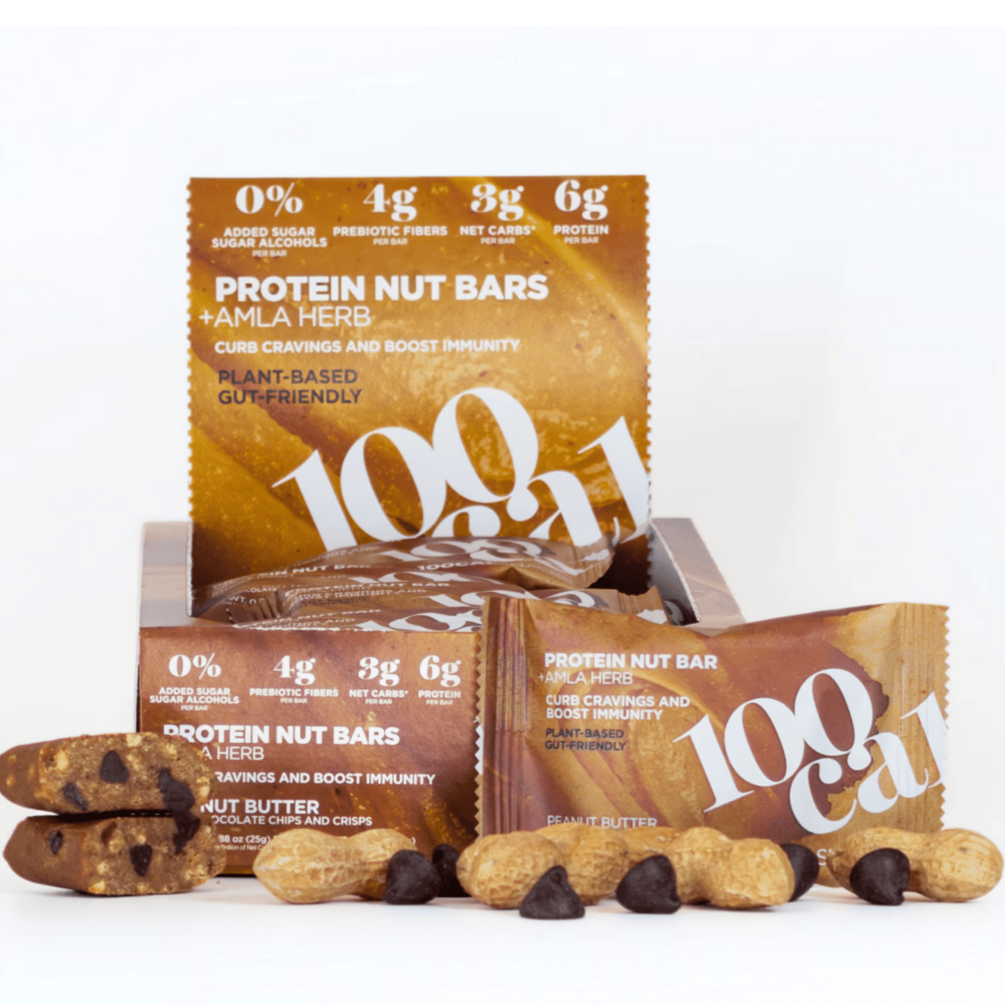Peanut Butter Protein Bars - 100calsnacks
